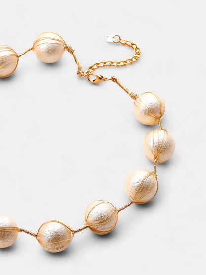 The Serendipity Collar Necklace - Champayne Gold-SOHINC8860