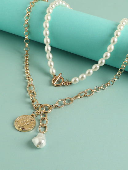 Gold-Plated Layered Necklace