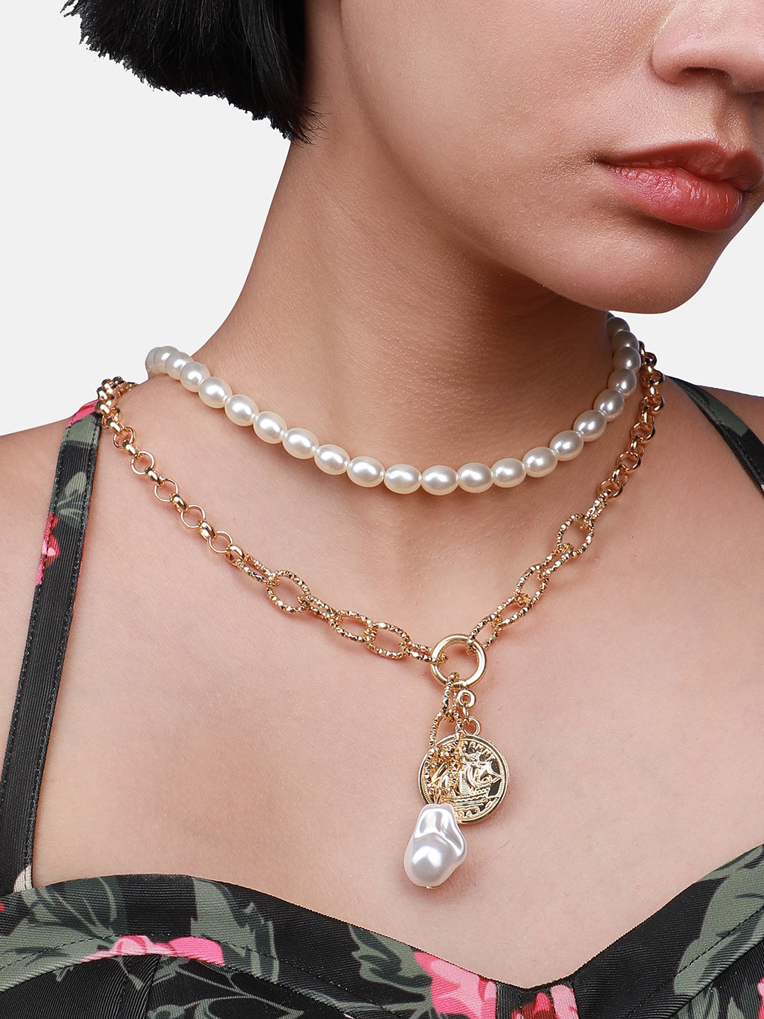 Gold-Plated Layered Necklace