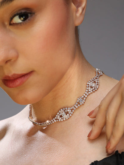 Gold-Plated Stones Studded Necklace