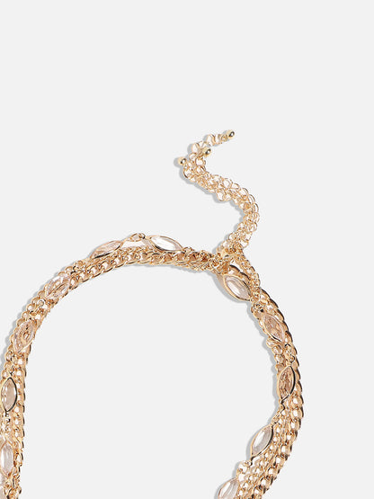Set Of 3 Gold-Plated Studded Layered Necklaces