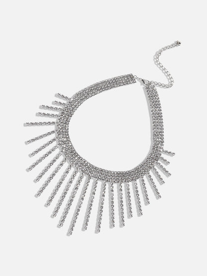 Silver-Plated Minimal Studded Necklace