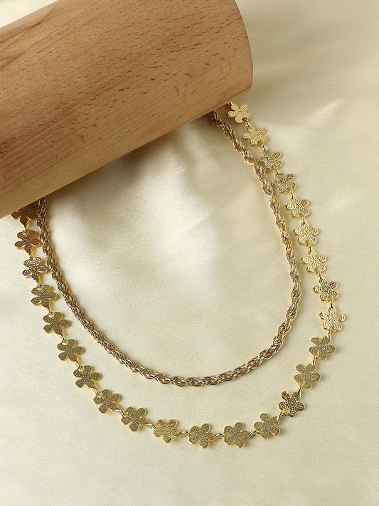 Gold-Plated Layered Necklace