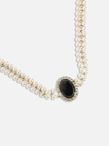 Gold-Plated Artificial Beads Stones Necklace