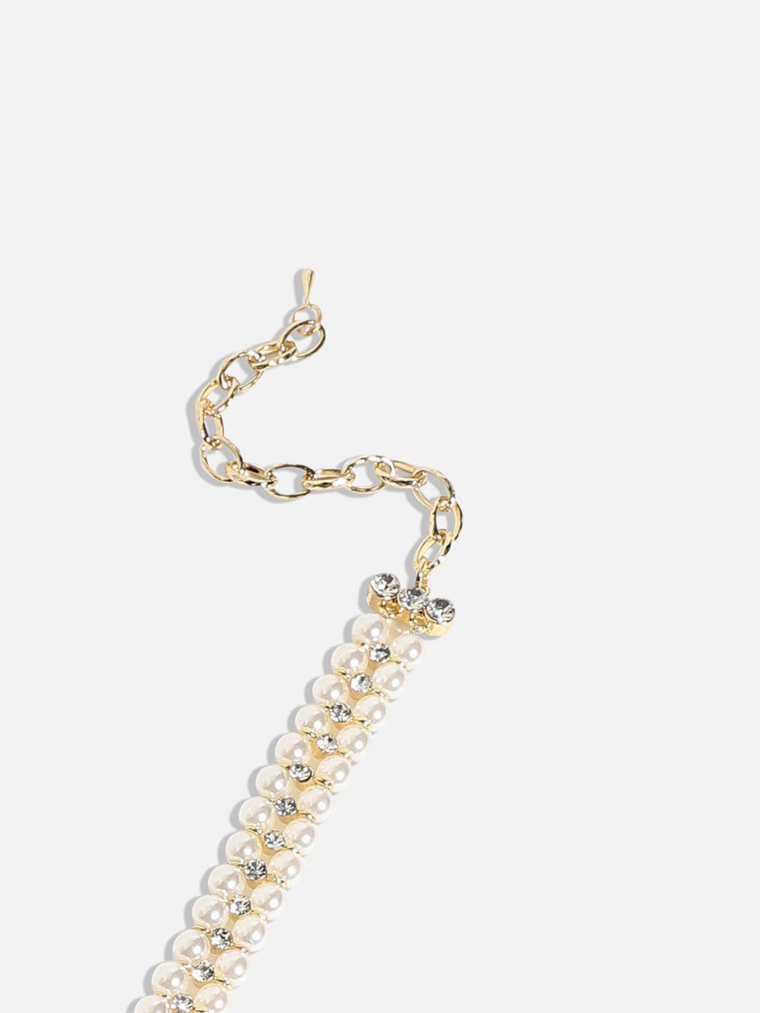 Gold-Plated Artificial Beads Stones Necklace