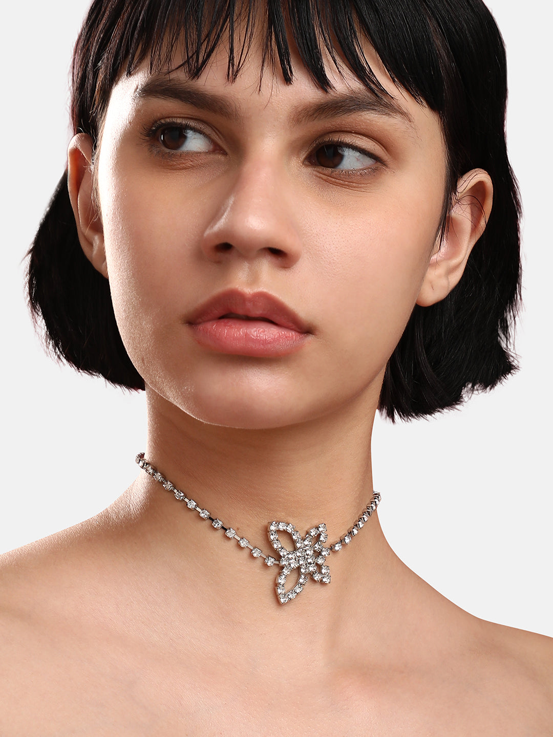 Butterfly Silver-Plated Necklace