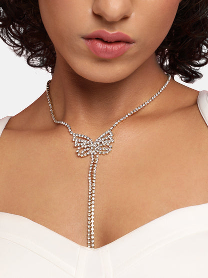 Artificial Stones Silver Plated Necklace