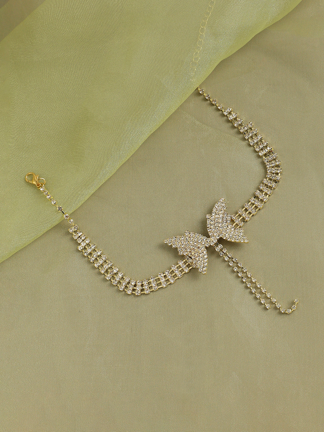 Gold-Plated Stone-Studded Necklace