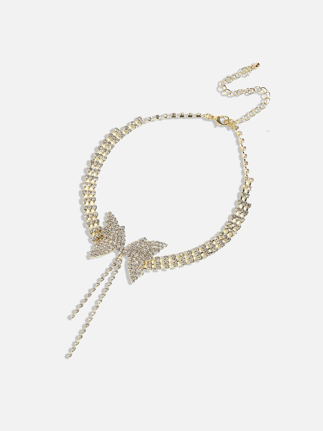Gold-Plated Stone-Studded Necklace