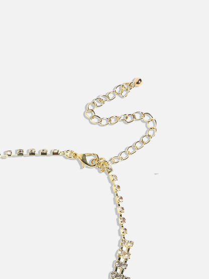 Gold-Plated Stone-Studded Necklace
