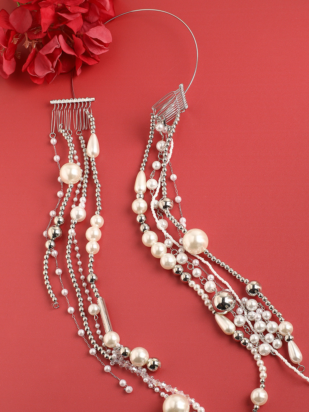 Silver-Plated Pearl Head Jewellery
