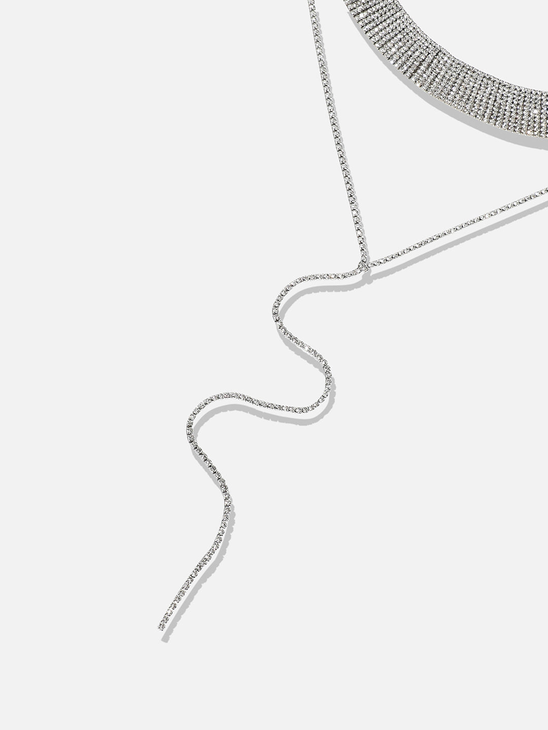 Silver-Toned Silver-Plated Cascade Necklace