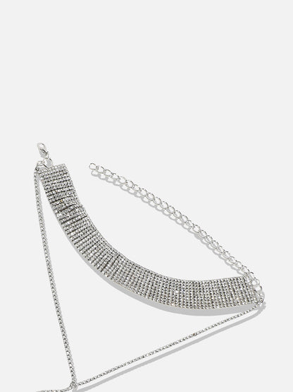 Silver-Toned Silver-Plated Cascade Necklace