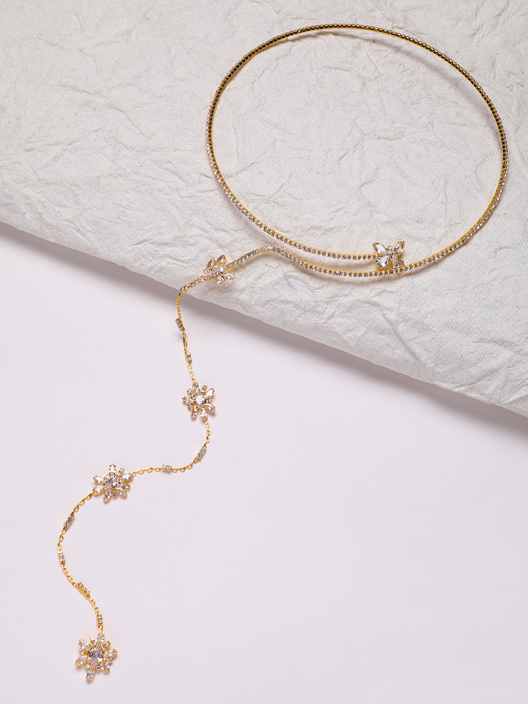 Gold Plated Artificial Stones Necklace