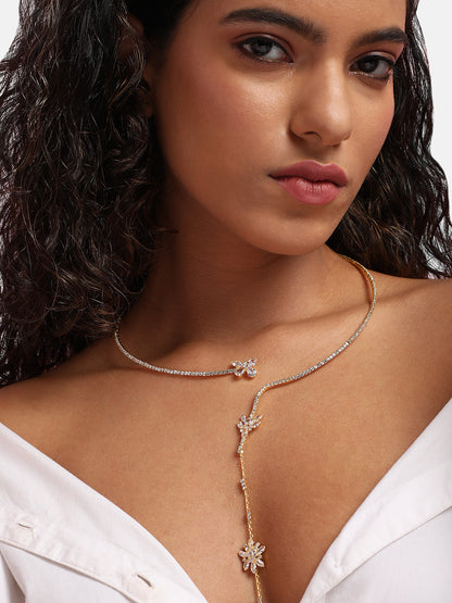 Gold Plated Artificial Stones Necklace