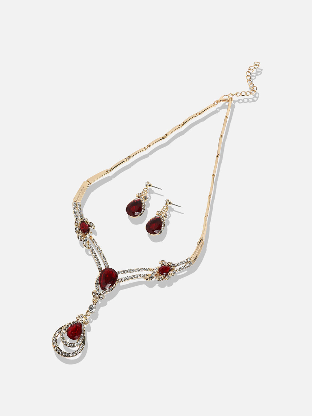 Gold-Plated Stone-Studded Jewellery Set