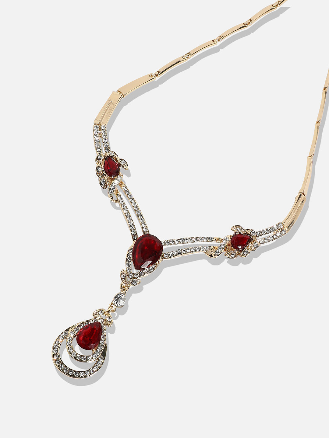 Gold-Plated Stone-Studded Jewellery Set