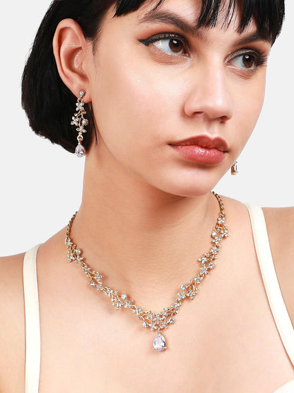 Gold-Plated Stone-Studded Jewellery Set