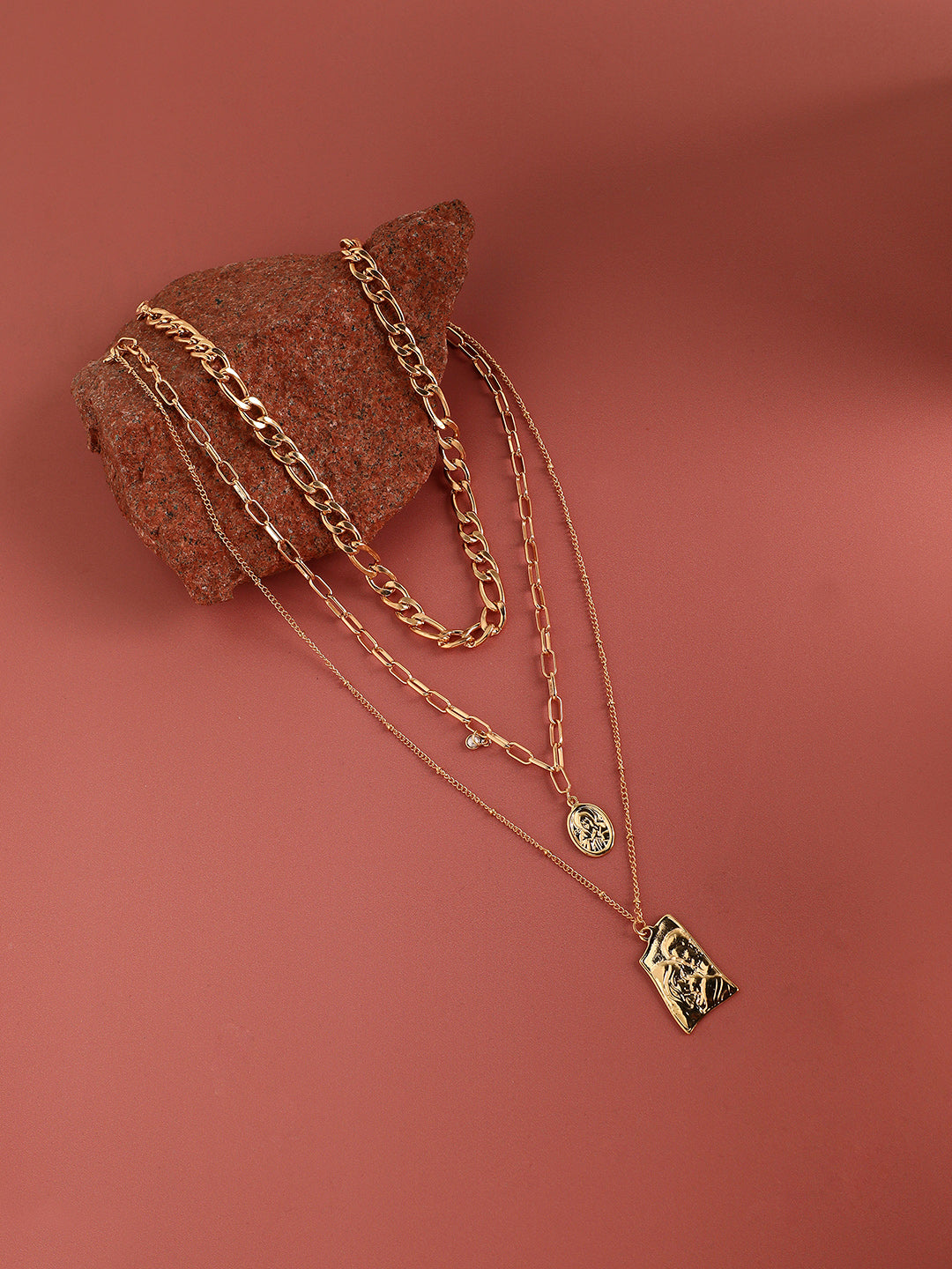 Gold-Plated Layered Necklace