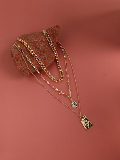 Gold-Plated Layered Necklace