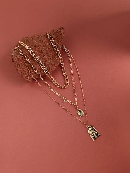 Gold-Plated Layered Necklace