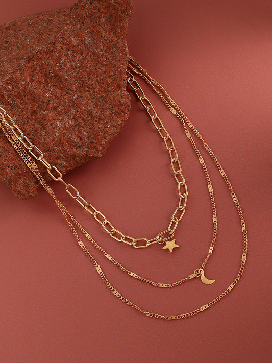 Gold-Plated Layered Necklace