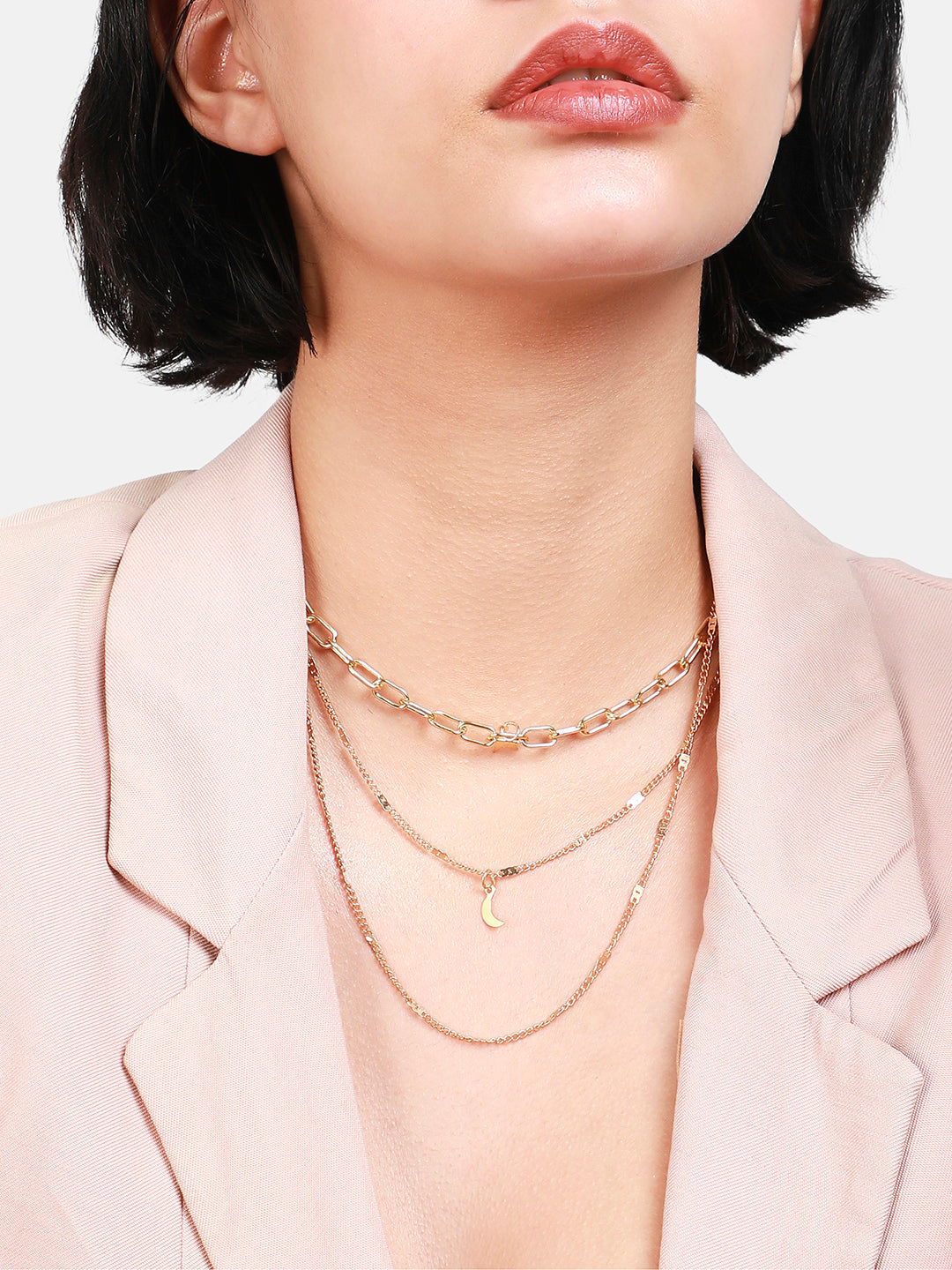Gold-Plated Layered Necklace