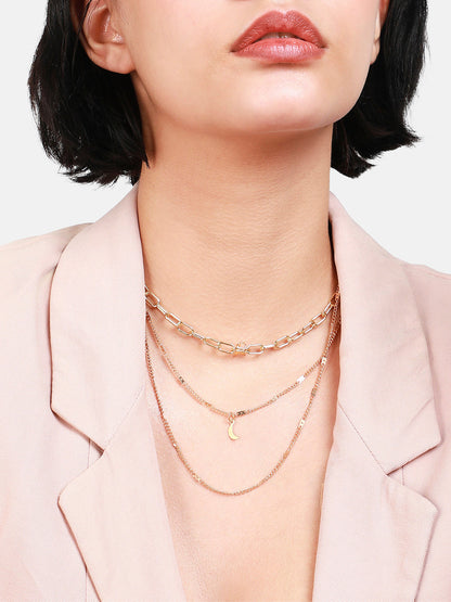 Gold-Plated Layered Necklace