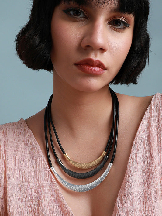Silver-Plated Layered Necklace