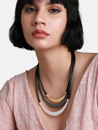 Silver-Plated Layered Necklace