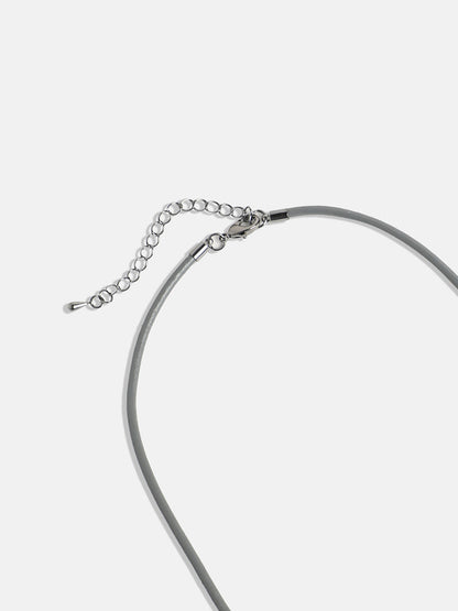 Silver-Plated Stone-Studded Necklace