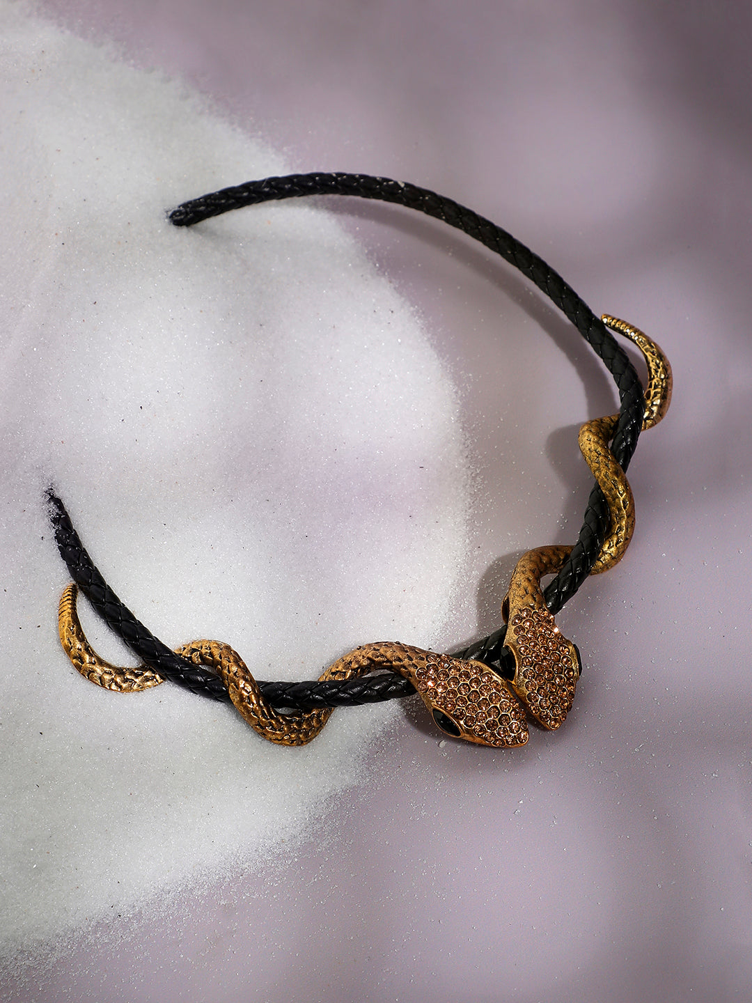 Gold-Plated Stone-Studded Necklace