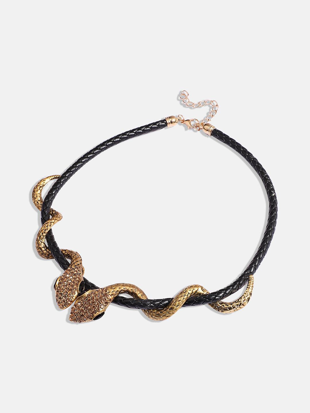 Gold-Plated Stone-Studded Necklace