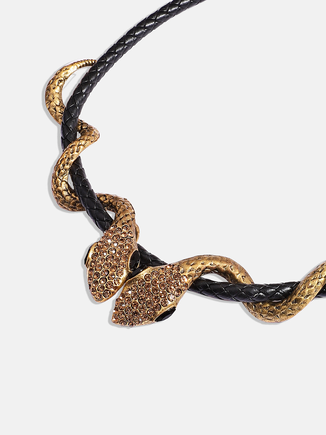 Gold-Plated Stone-Studded Necklace