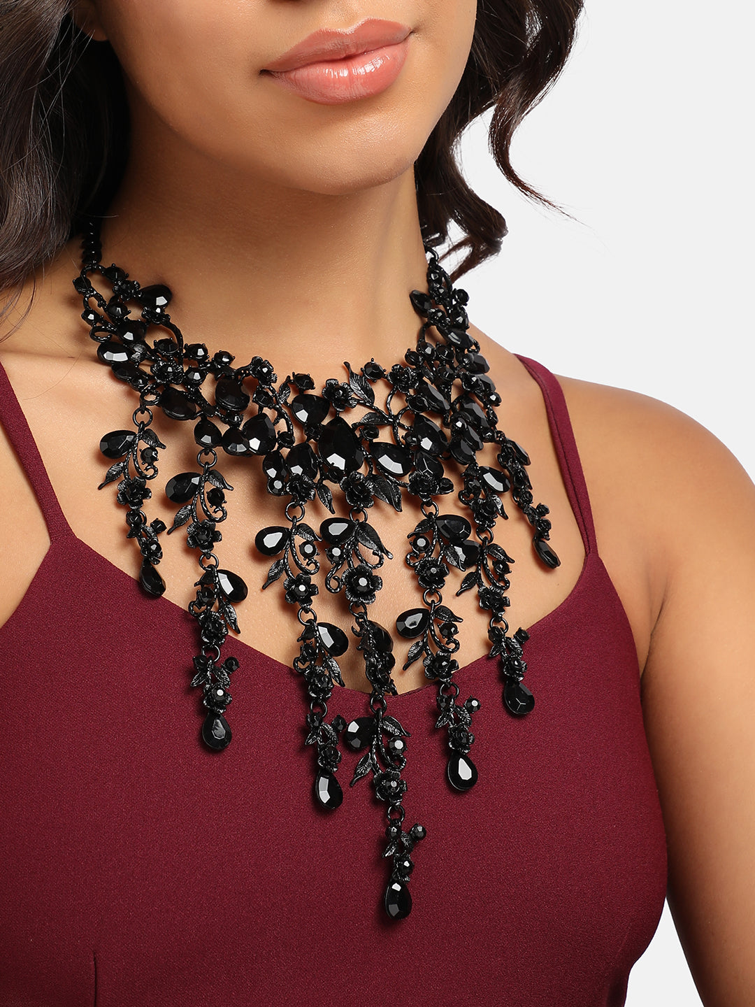 Stone-Studded Statement Necklace