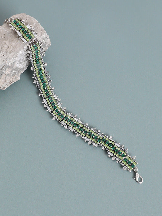 Silver-Plated Crystal Choker Necklace