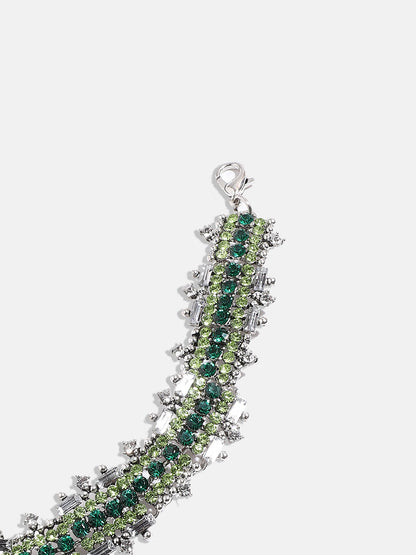 Silver-Plated Crystal Choker Necklace