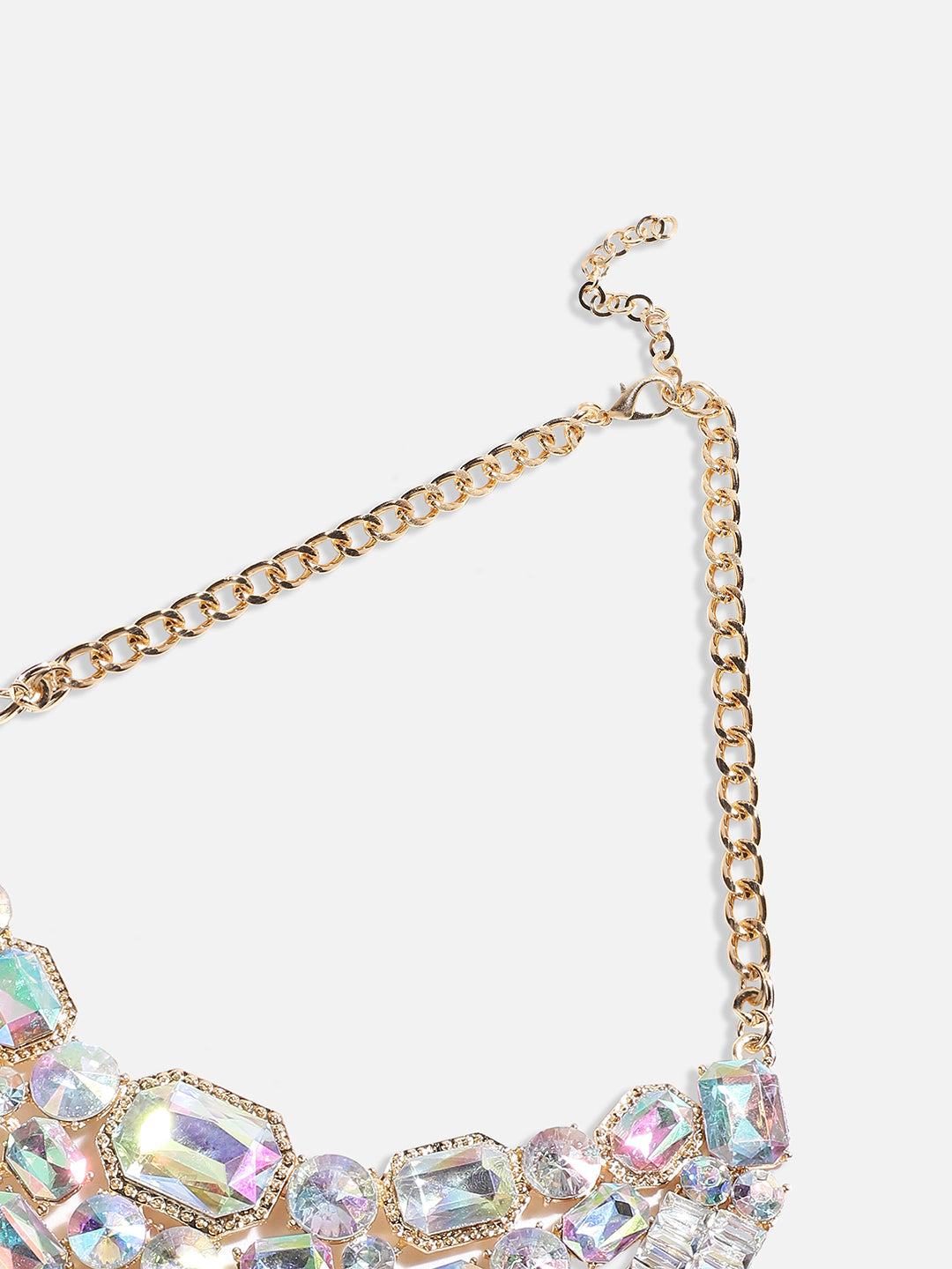 Silver Plated Crystal Studded Necklace
