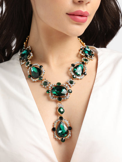 Gold-Plated Crystal Necklace