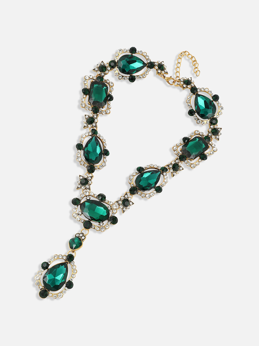 Gold-Plated Crystal Necklace