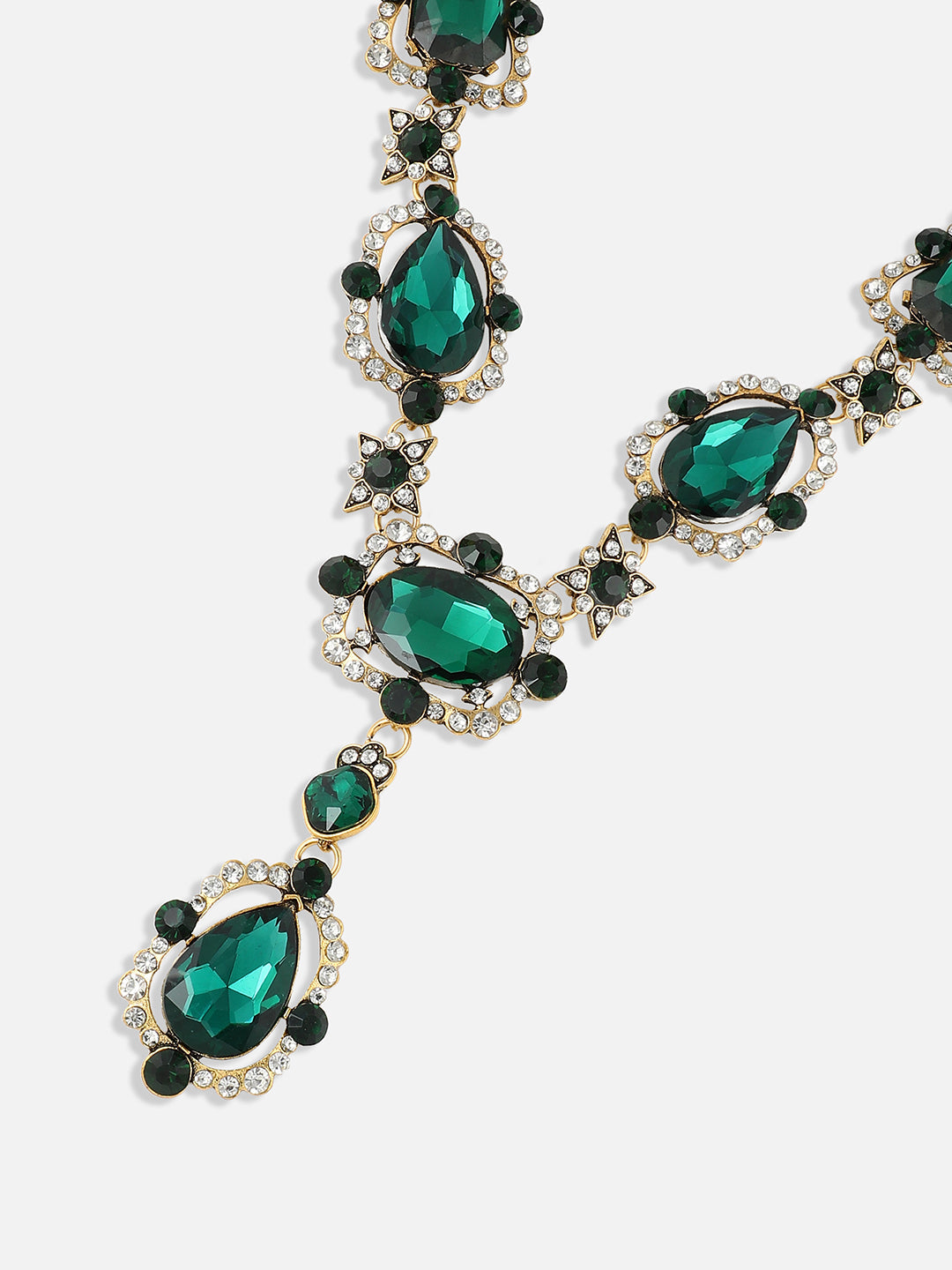 Gold-Plated Crystal Necklace