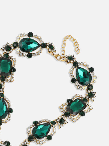 Gold-Plated Crystal Necklace