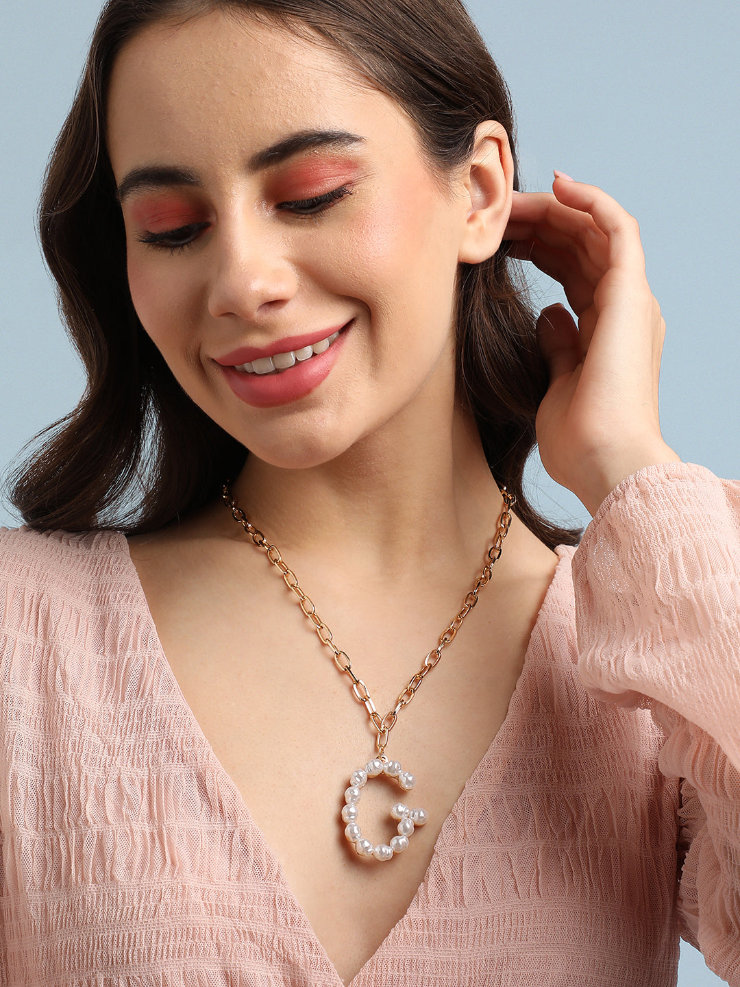 Gold Plated Pearls Beaded Chain