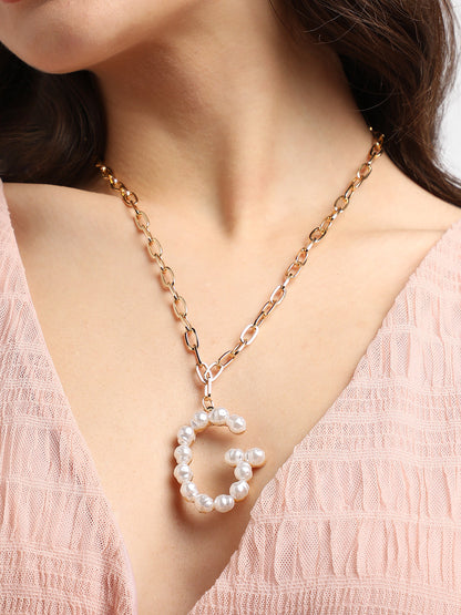 Gold Plated Pearls Beaded Chain