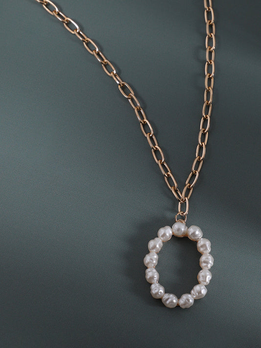 Gold Plated Pearls Beaded Chain