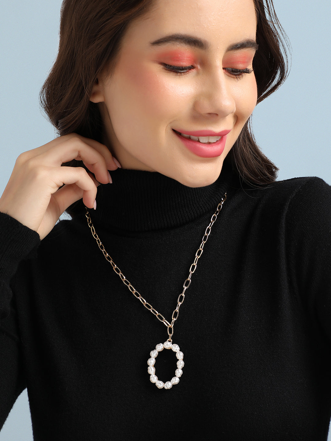 Gold Plated Pearls Beaded Chain