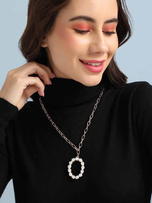Gold Plated Pearls Beaded Chain