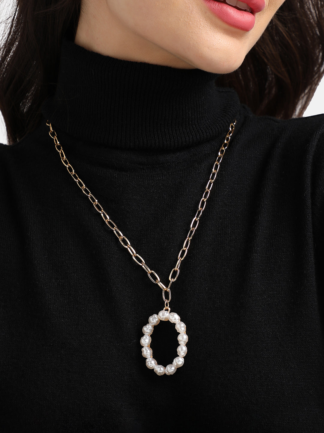 Gold Plated Pearls Beaded Chain