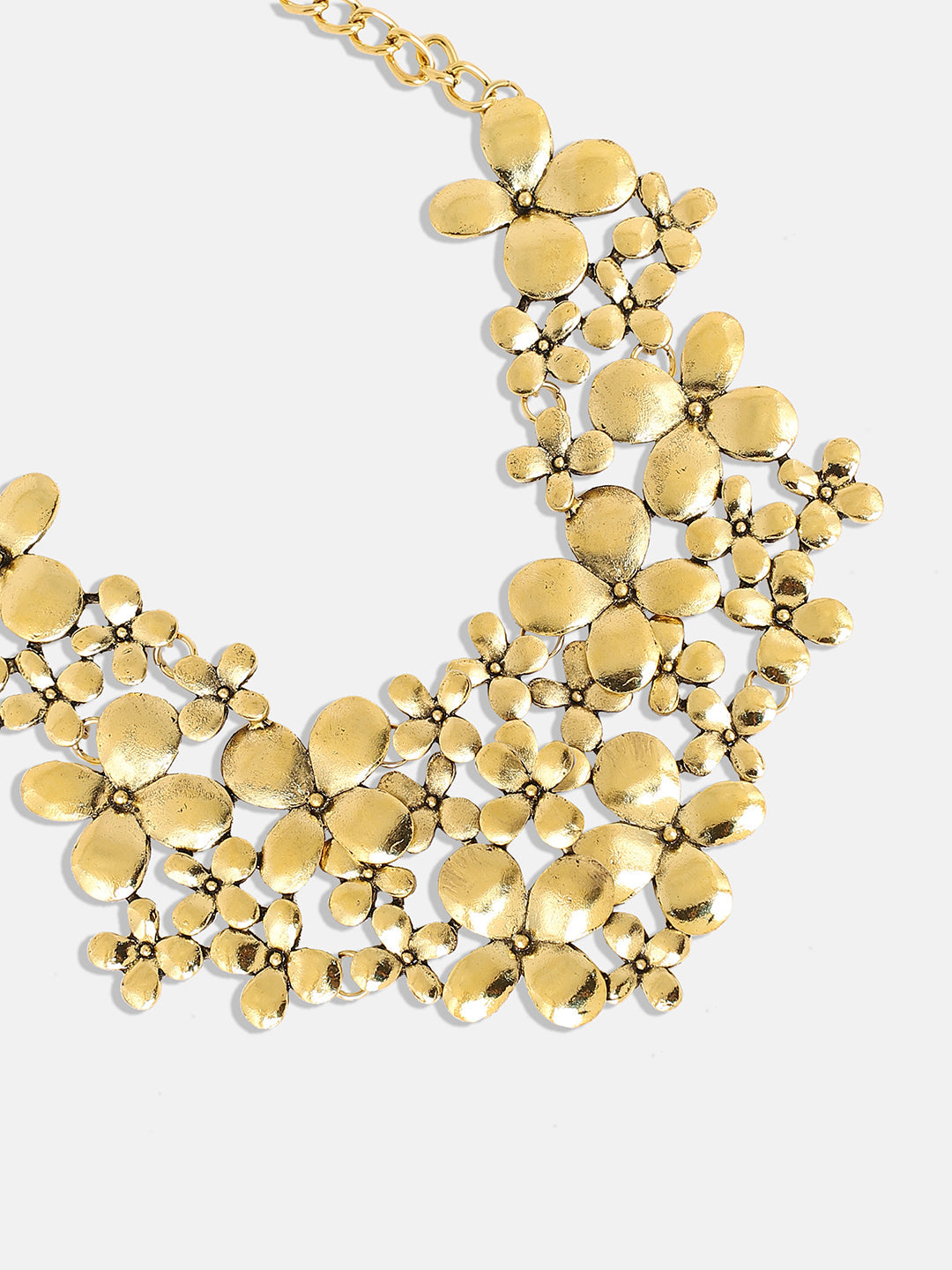 Botanical Cluster Gold-Plated Necklace