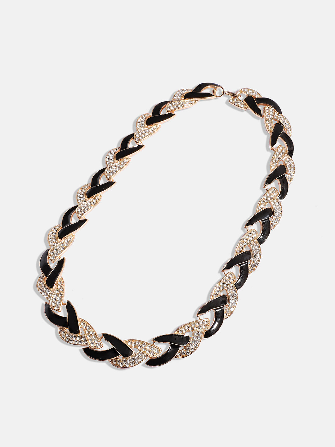 Gold-Plated Stone-Studded Necklace